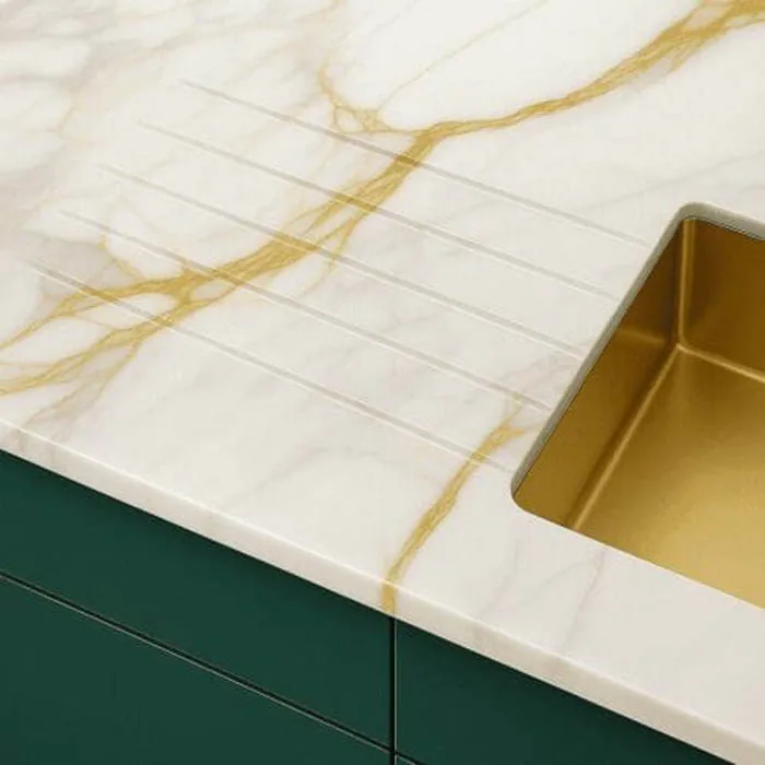 5 Straight Grooves: draining grooves option for stone worktops