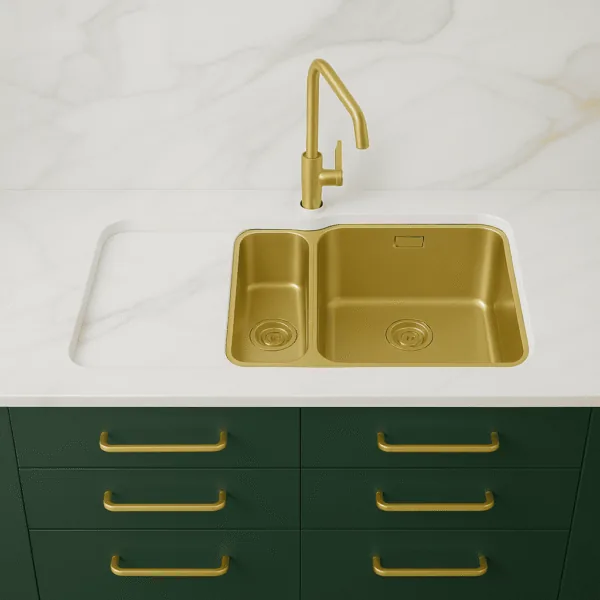 Sink Recess Full Flat: draining grooves option for stone worktops