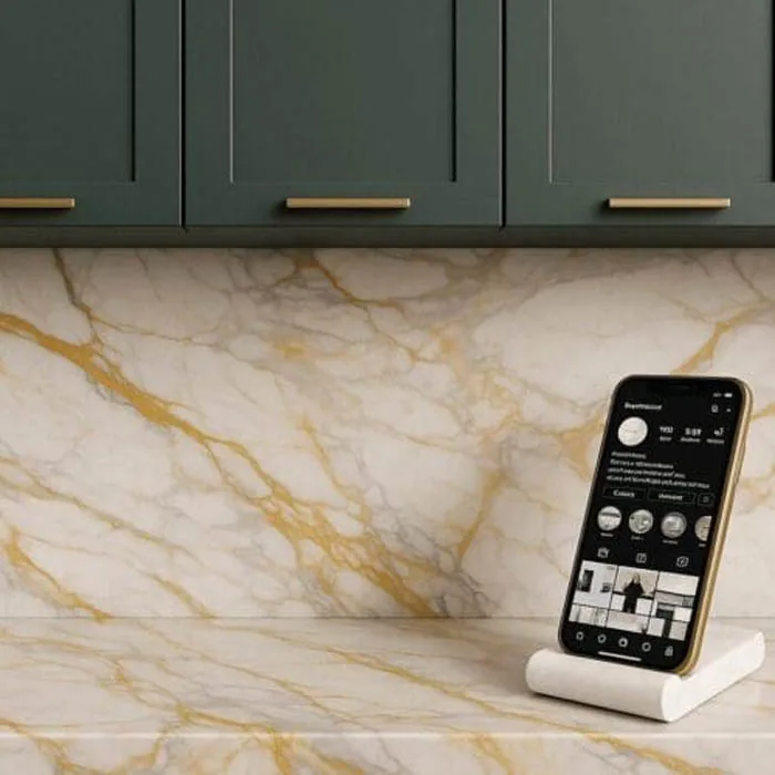 Wall Cladding: splashbacks & upstands option for stone worktops