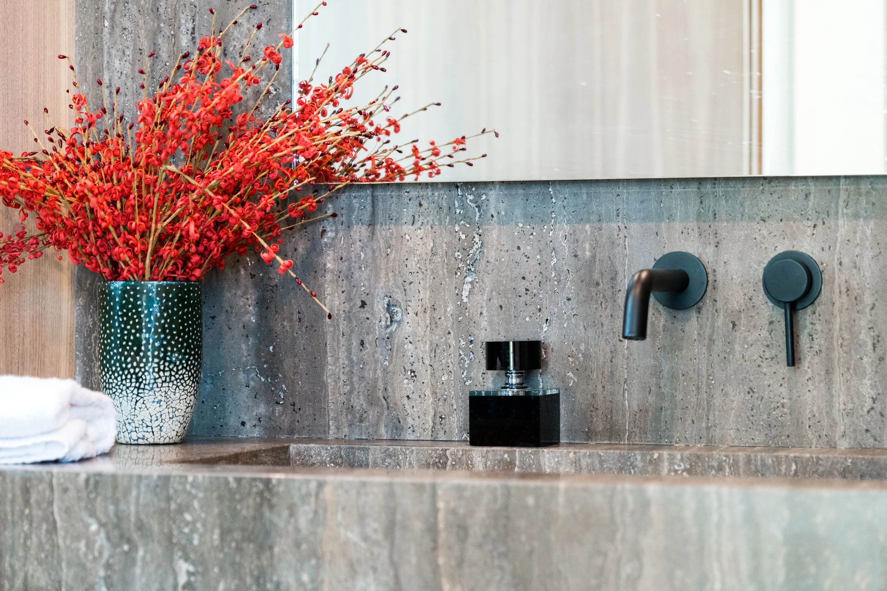 Stone shelves cut to size for kitchens, alcoves and bathrooms